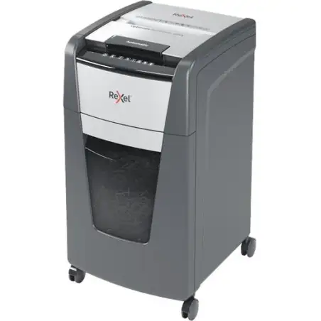 (2020225XEU) REXEL DESTRUCTORA AUTOMÁTICA OPTIMUM AUTO + 225X CORTE PARTÍCULAS P-4 (4X26MM) ANTIATASCO NEGRO