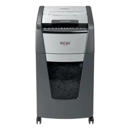 (2020300XEU) REXEL DESTRUCTORA OPTIMUN AUTOFEED 300X AUTOALIMENTACION ANTI-ATASCOS CORTE EN PARTÍCULAS P-4 NEGRO