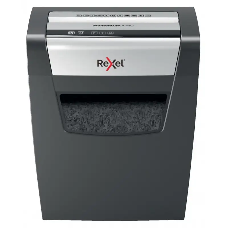 (2104571EU) REXEL DESTRUCTORA AUTOMÁTICA MOMENTUM X410 CORTE CONFETI 4X28MM ANTIATASCO HASTA 10H NEGRO