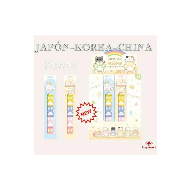 (EKW-002) ROYMART MARCADOR HUELLAS HAWAII COLORES SURTIDOS -120U-