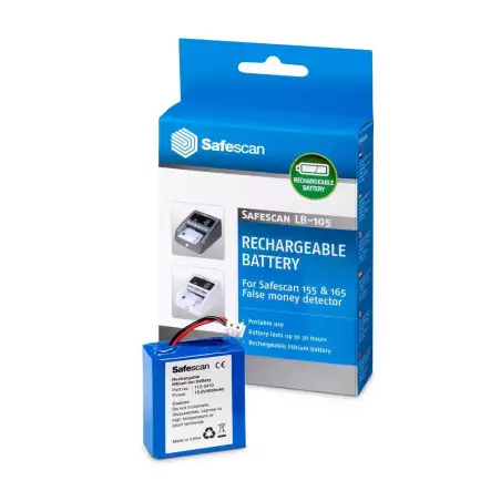 (112-0410) SAFESCAN BATERÍA RECARGABLE PARA DETECTOR AUTOMATICO DE BILLETES - MODELO 155-S