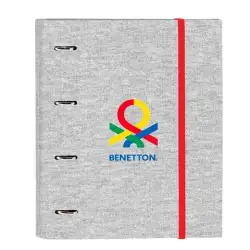 (512352666) SAFTA CARPETA DE ANILLAS 4X35MM C/RECAMBIO 100H A4 T/DURAS FORRADAS CIERRE C/GOMA BENETTON "POP"