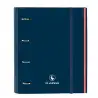 (512409666) SAFTA CARPETA DE ANILLAS 4X35MM A4 RECAMBIO 100H 5X5MM C/SEPARADORES T/DURAS EL GANSO "CLASSIC" AZUL