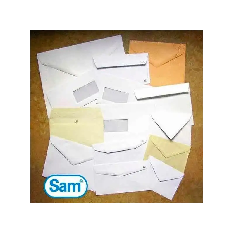 (148007) SAM BOLSA DIN A5 VERSAM 160 C AUTOADHESIVO CON TIRA DE SILICONA 162X229 90 GRAMOS OFFSET BLANCO 250 SOBRES