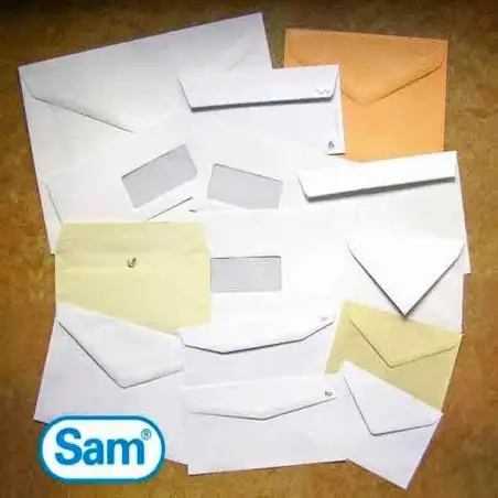 (148007) SAM BOLSA DIN A5 VERSAM 160 C AUTOADHESIVO CON TIRA DE SILICONA 162X229 90 GRAMOS OFFSET BLANCO 250 SOBRES