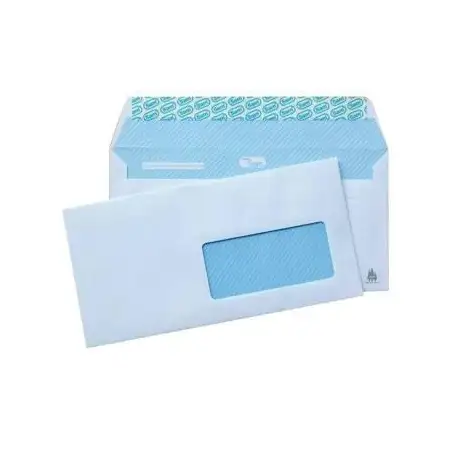 (247730) SAM SOBRE AMERICANO OPEN-115 VD LASER AUTOADHESIVO CON TIRA DE SILICONA 115X225 90 GRAMOS VENTANA DERECHA ESPECIAL I...