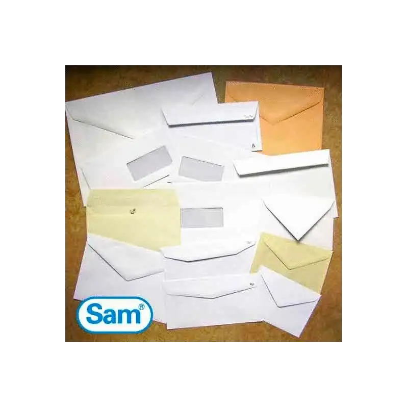 (266742) SAM SOBRE DIN C5 A-160230 AUTOADHESIVO CON TIRA DE SILICONA 162X229 90 GRAMOS BLANCO 500 SOBRES