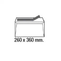 (268722) SAM SOBRE A-40495 AUTOADHESIVO CON TIRA DE SILICONA 260X360 100 GRAMOS OFFSET BLANCO 250 SOBRE