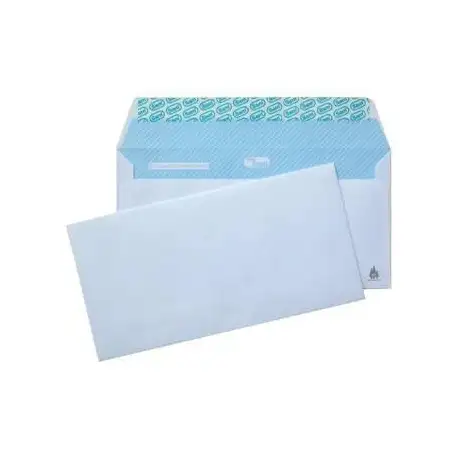 (664915) SAM SOBRE AMERICANO OPEN-115 AUTOADHESIVO 115X225 CON TIRA DE SILICONA 90GR OFFSET BLANCO -10U-