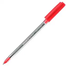(SH150602) SCHNEIDER BOLÍGRAFO TOPS 505 M CUERPO TRANSPARENTE TINTA ROJA CAJA 50 UD