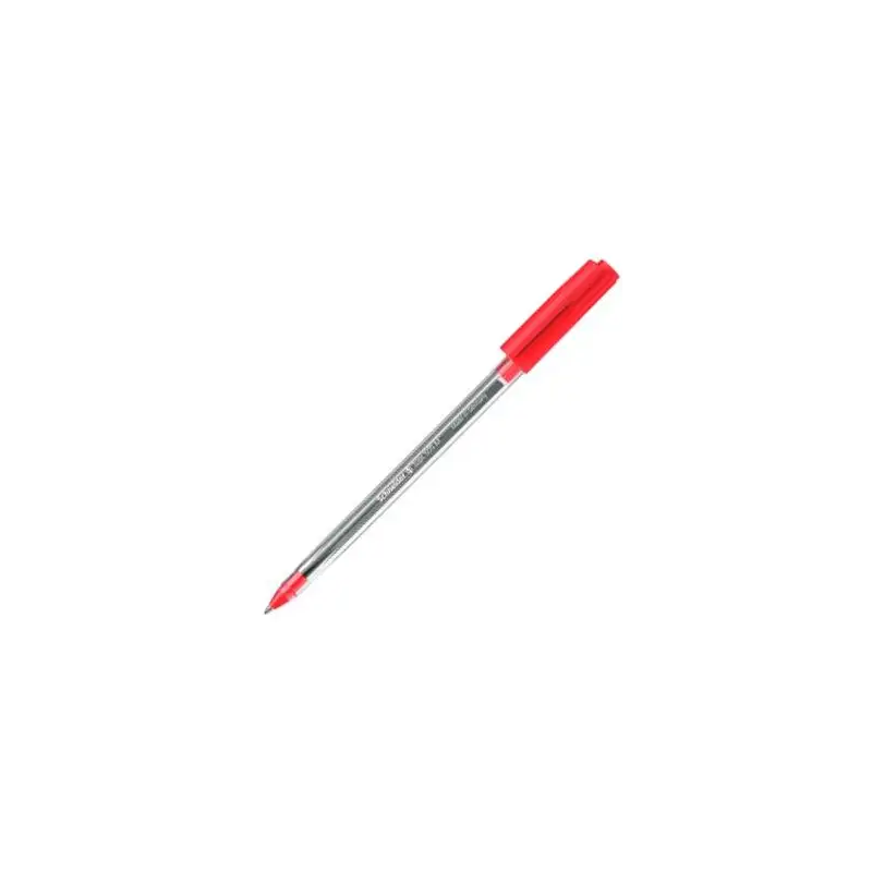 (SH150602) SCHNEIDER BOLÍGRAFO TOPS 505 M CUERPO TRANSPARENTE TINTA ROJA CAJA 50 UD