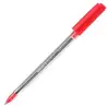 (SH150602) SCHNEIDER BOLÍGRAFO TOPS 505 M CUERPO TRANSPARENTE TINTA ROJA CAJA 50 UD