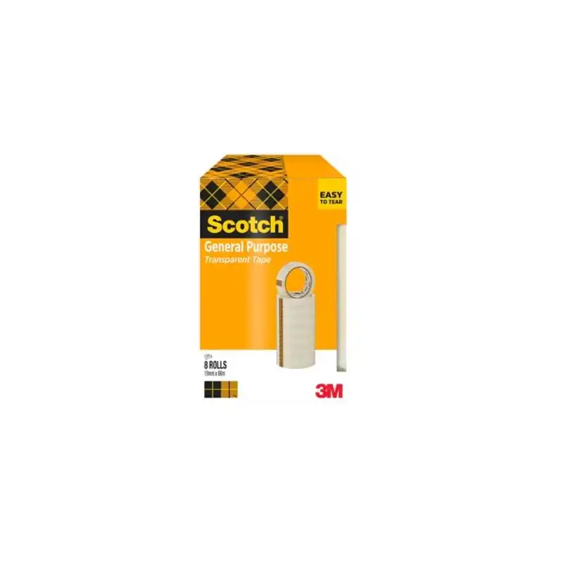 (7100336194) SCOTCH CINTA TRANSPARENTE 508 ROLLO 19MM X 66M PACK 8U