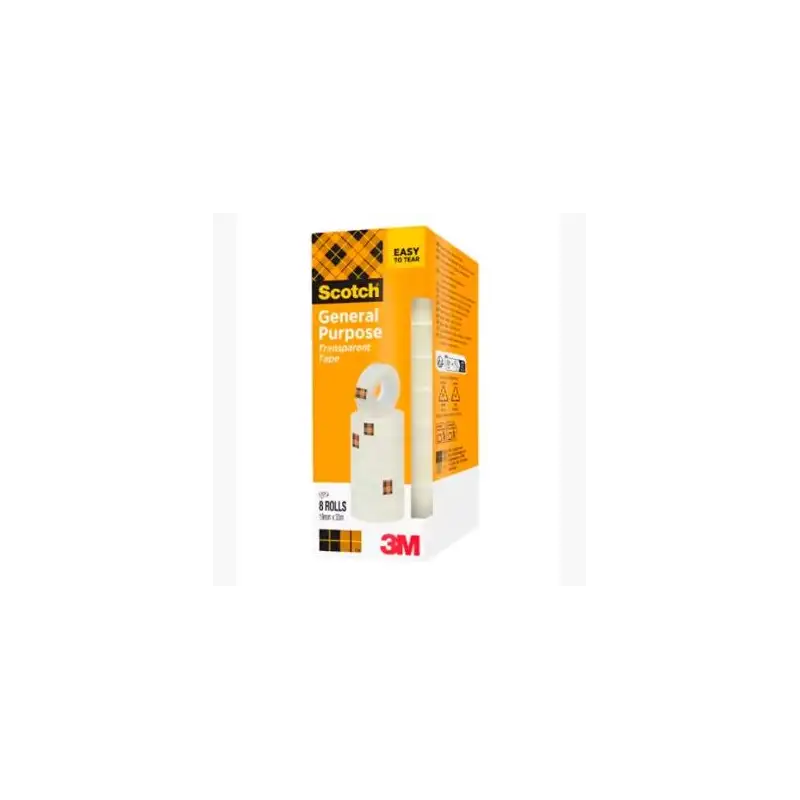 (7100336276) SCOTCH CINTA TRANSPARENTE 508 19X33M -PACK 8 ROLLOS-