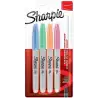 (2065402) SHARPIE MARCADOR PERMANENTE FINE PUNTA REDONDA 0.9MM C/SURTIDOS PASTEL BLÍSTER 4 UD