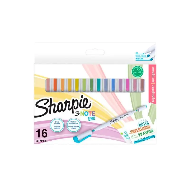(2182115) SHARPIE ROTULADORES CREATIVOS S-NOTE DUO C/SURTIDOS ESTUCHE 16 UD