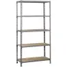 (338100025188045) SIMONRACK KIT MADERCLICK MINI 5/400 ESTANTERÍA METÁLICA 5 BALDAS/150KG DE MADERA 180X80X40CM GRIS