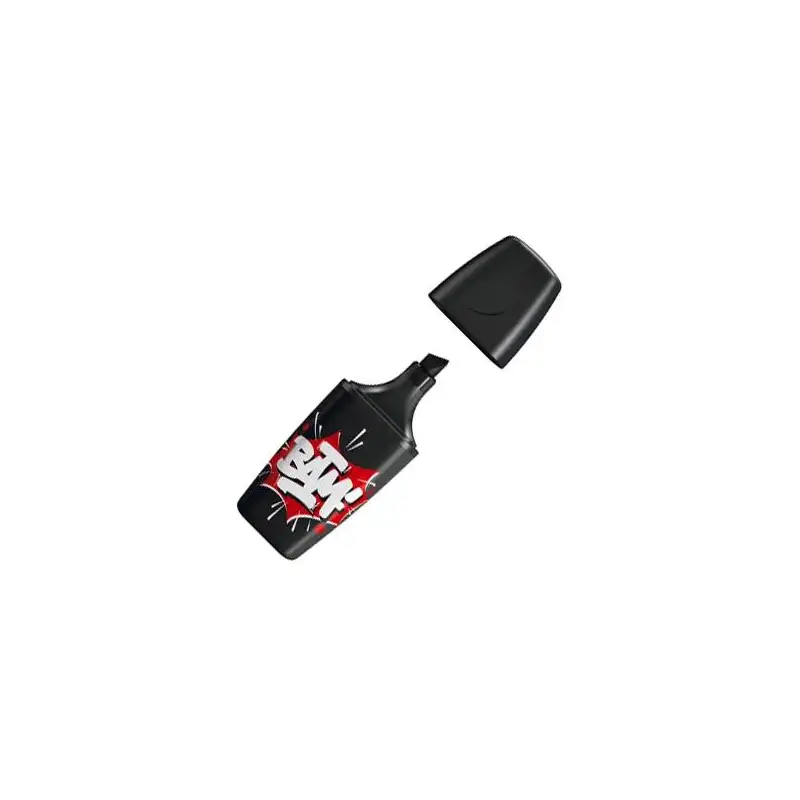 (07/46-10) STABILO MARCADOR FLUORESCENTE BOSS MINI "BAM" NEGRO CAJA 10 UD