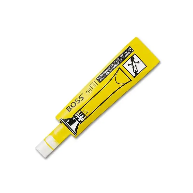 (070/24) STABILO RECARGA DE MARCADOR FLUORESCENTE BOSS AMARILLO CAJA 20 UD