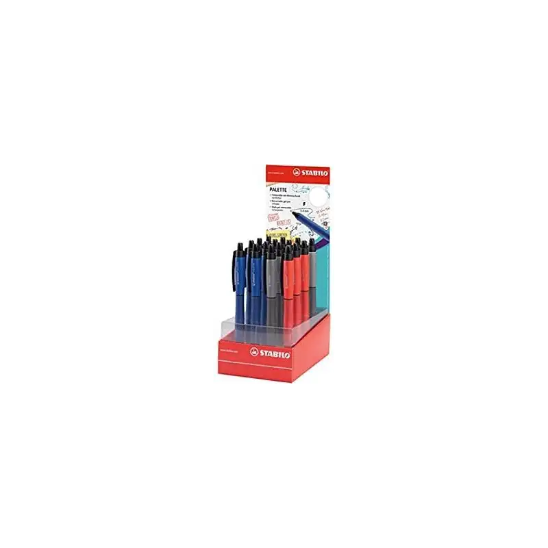 (268/16-01) STABILO BOLÍGRAFO TINTA DE GEL RETRÁCTIL PALETTE FINE SURTIDO EXPOSITOR -16U-