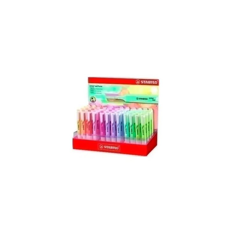 (275/48-8-2) STABILO MARCADOR FLUORESCENTE SWING COOL PASTEL C/SURTIDOS EXPOSITOR 48 UD