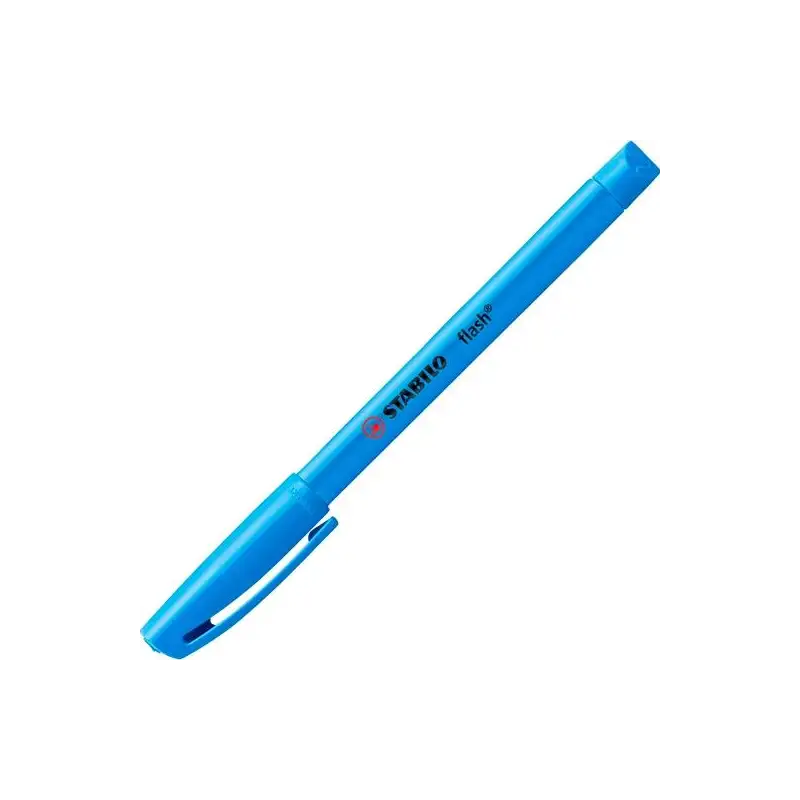 (555/31) STABILO MARCADOR FLUORESCENTE FLASH AZUL CAJA 10 UD