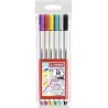 (568/06-11) STABILO ROTULADORES PEN 68 BRUSH C/SURTIDOS ESTUCHE PLÁSTICO 6 UD
