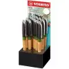 (6032/12-1) STABILO BOLÍGRAFO GROW 0.5 TINTA AZUL COLOR VERDE MUSGO/ROBLE EXPOSITOR 12 UD