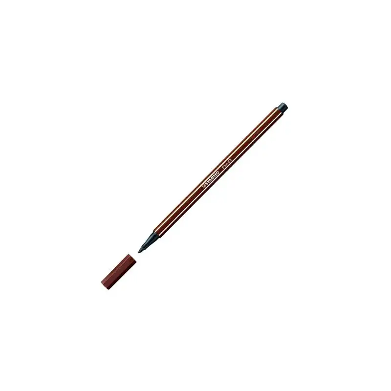 (68/45) STABILO ROTULADOR PEN 68 MARRÓN CAJA 10 UD