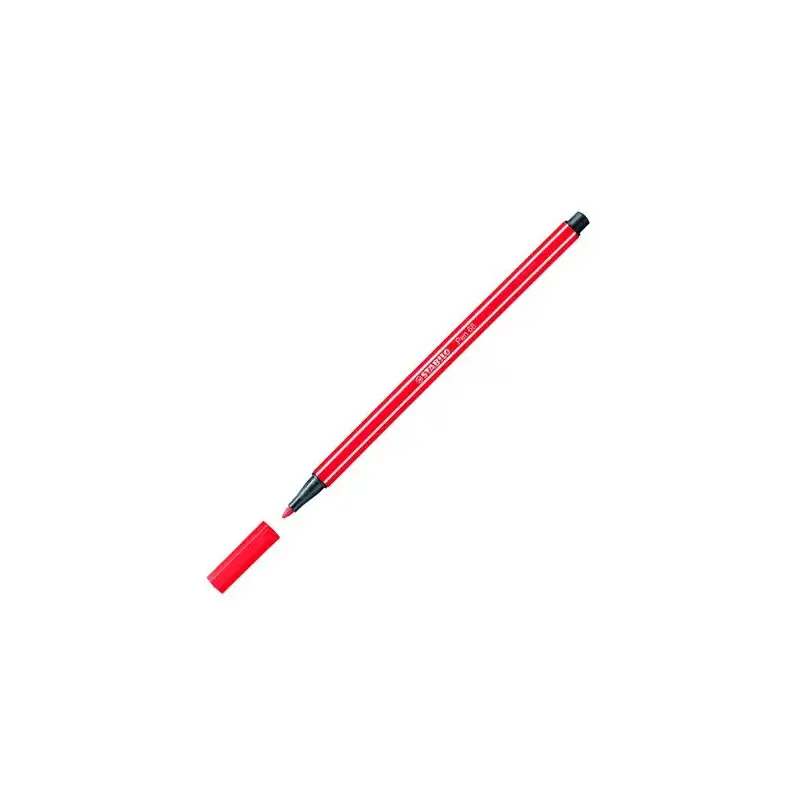 (68/48) STABILO ROTULADOR PEN 68 CARMÍN CAJA 10 UD