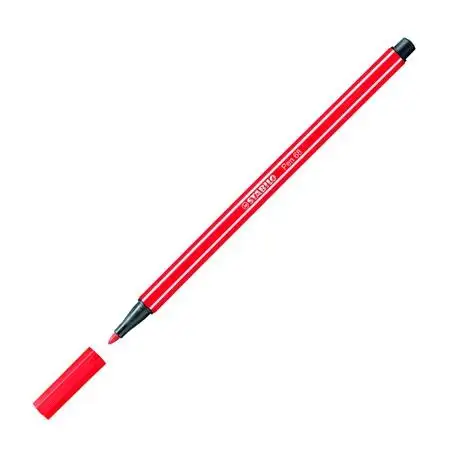 (68/48) STABILO ROTULADOR PEN 68 CARMÍN CAJA 10 UD
