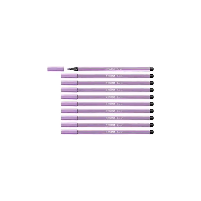 (68/59) STABILO ROTULADOR PEN 68 LILA CLARO CAJA 10 UD