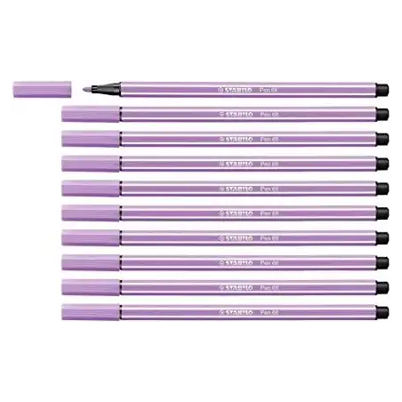(68/59) STABILO ROTULADOR PEN 68 LILA CLARO CAJA 10 UD