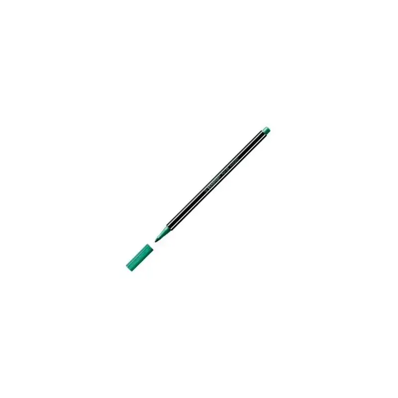 (68/836) STABILO ROTULADOR PEN 68 METALLIC VERDE METÁLICO CAJA 10 UD