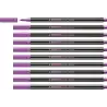 (68/856) STABILO ROTULADOR PEN 68 METALLIC ROSA METÁLICO CAJA 10 UD