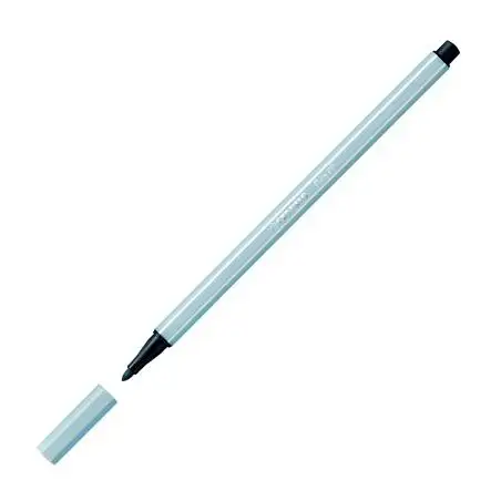 (68/94) STABILO ROTULADOR PEN 68 GRIS CLARO CAJA 10 UD