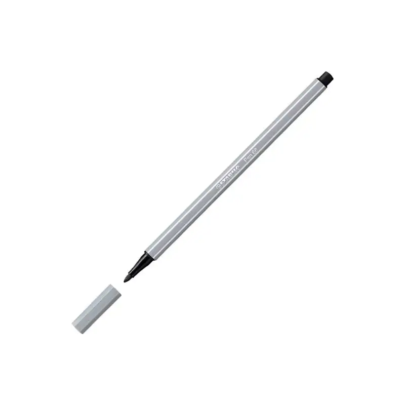 (68/95) STABILO ROTULADOR PEN 68 GRIS MEDIO CAJA 10 UD