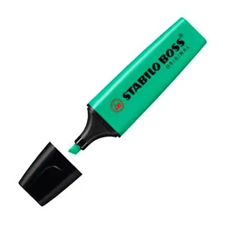 (70/51) STABILO MARCADOR FLUORESCENTE BOSS ORIGINAL AZUL TURQUÍ
