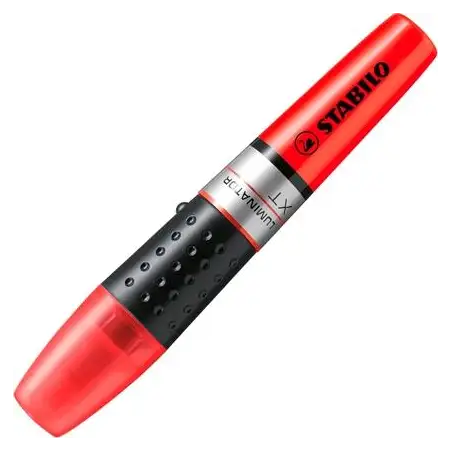 (71/40) STABILO MARCADOR FLUORESCENTE LUMINATOR ROJO CAJA 5 UD