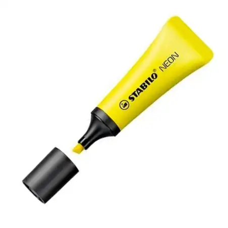 (72/24) STABILO MARCADOR FLUORESCENTE NEON AMARILLO CAJA 10 UD