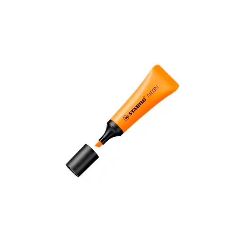 (72/54) STABILO MARCADOR FLUORESCENTE NEON NARANJA CAJA 10 UD