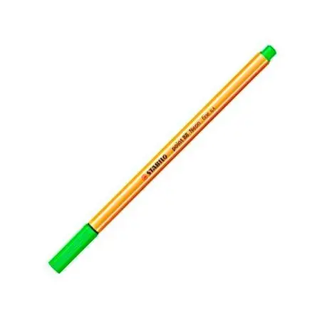 (88/033) STABILO ROTULADOR POINT 88 VERDE NEÓN CAJA 10 UD