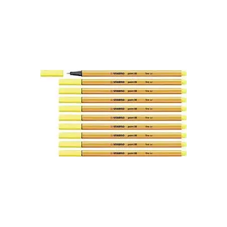 (88/24) STABILO ROTULADOR POINT 88 AMARILLO LIMÓN CAJA 10 UD