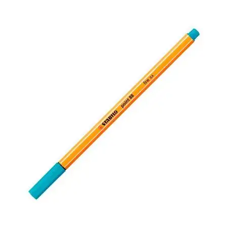 (88/31) STABILO ROTULADOR POINT 88 AZUL CLARO CAJA 10 UD