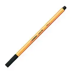 (88/46) STABILO ROTULADOR POINT 88 NEGRO CAJA 10 UD