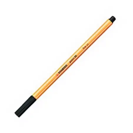 (88/46) STABILO ROTULADOR POINT 88 NEGRO CAJA 10 UD