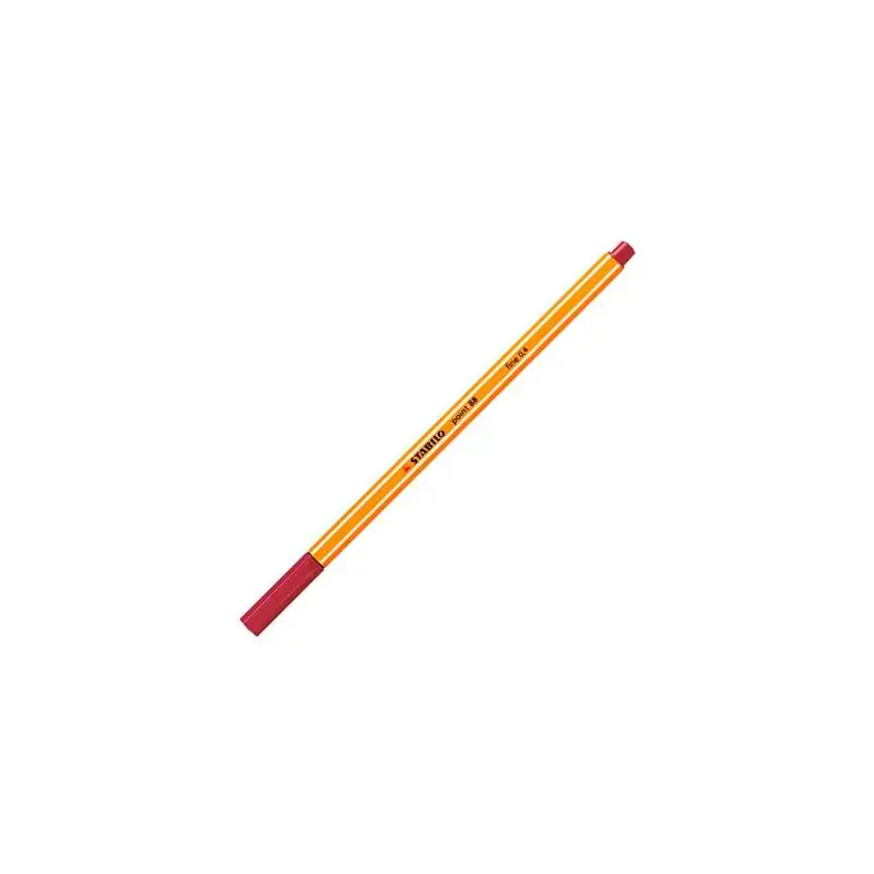 (88/50) STABILO ROTULADOR POINT 88 ROJO OSCURO CAJA 10 UD