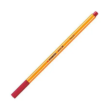 (88/50) STABILO ROTULADOR POINT 88 ROJO OSCURO CAJA 10 UD