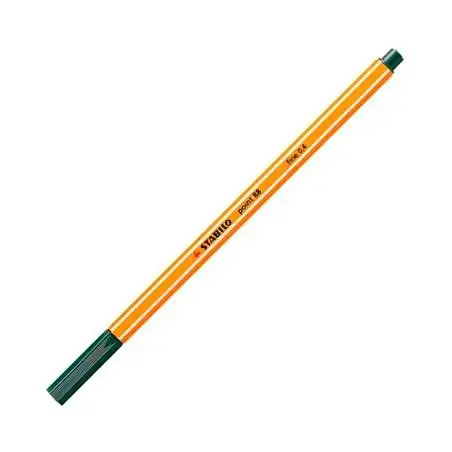 (88/63) STABILO ROTULADOR POINT 88 VERDE OLIVA CAJA 10 UD
