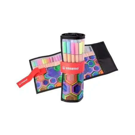 (8825-071-20) STABILO ROTULADORES POINT 88 ARTY LINE C/SURTIDOS ESTUCHE ROLLERSET 25 UD